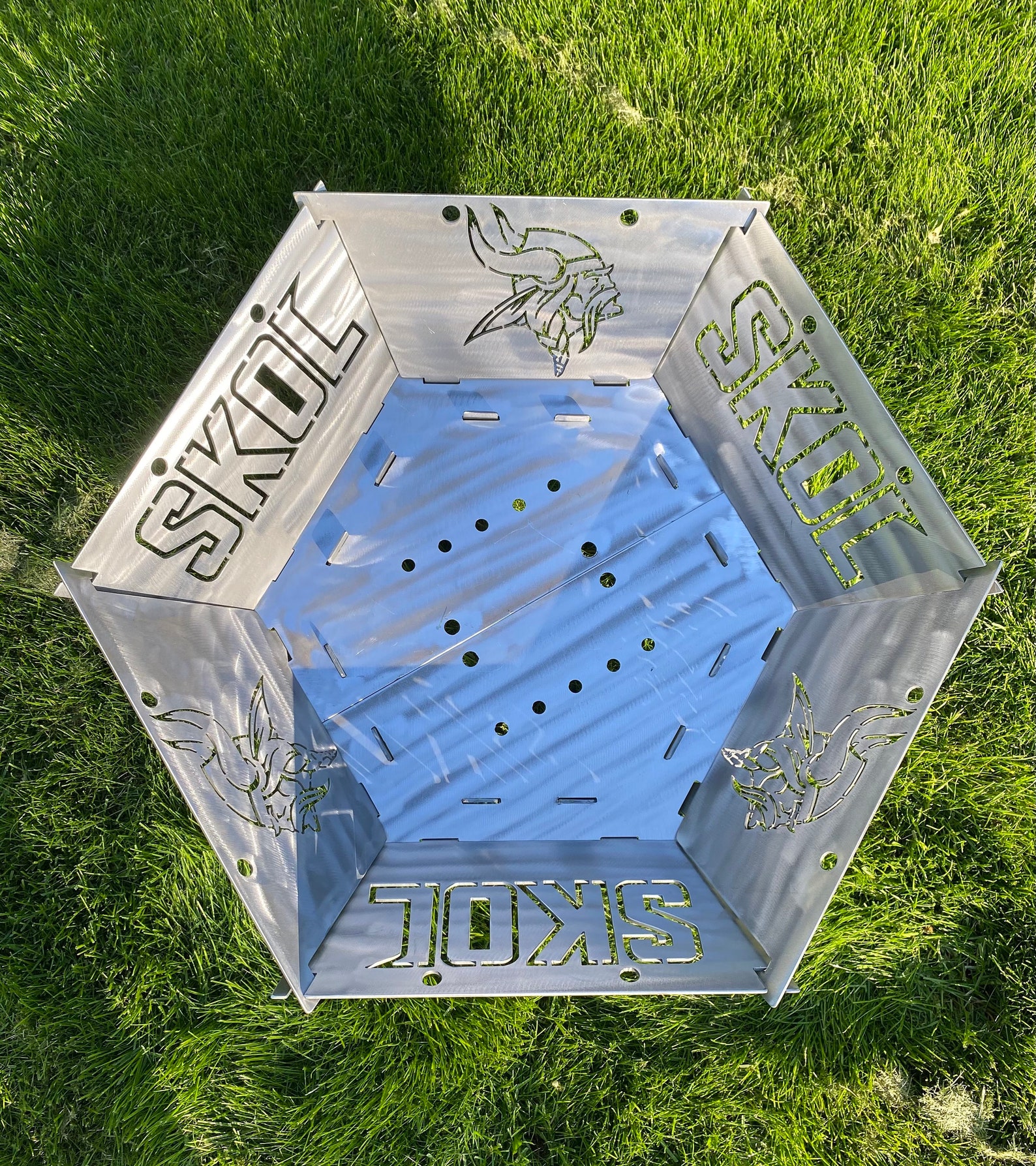 Vikings portable fire pit Flat Pack in campfire pits Etsy
