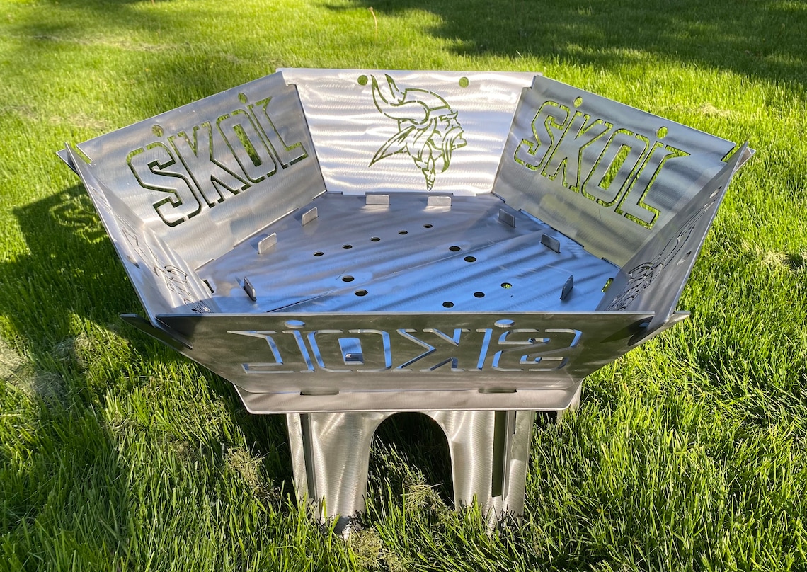 Vikings portable fire pit Flat Pack in campfire pits Etsy