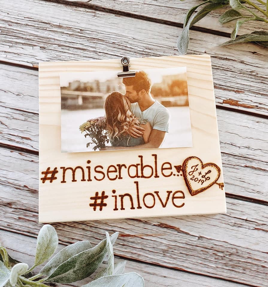 Custom quote frame Hashtag Quote Photo frame Funny couple Etsy