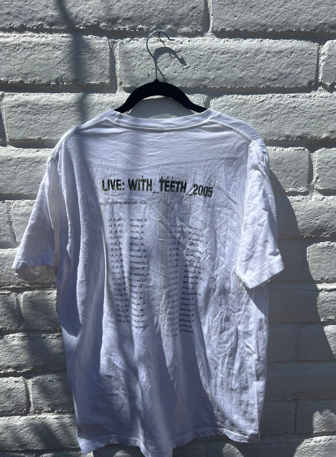 Nine Inch Nails With Teeth Era 2005 Concert Tour Shirt NIN