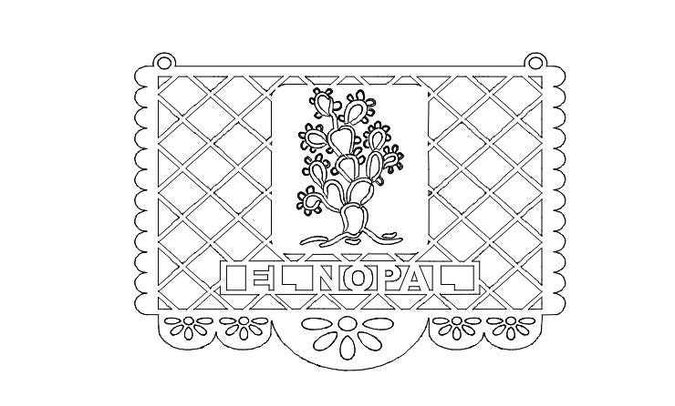 Loteria El Nopal Mexican Papel Picado Sign Digital Template - Etsy