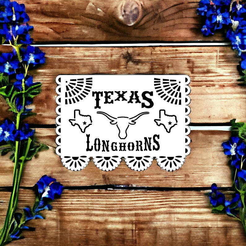 Texas Repeating Vector Texas Longhorns Papel Picado SVG, Texas Pride (digital Download) - Etsy