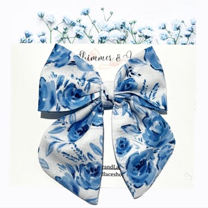 Baby Club Chic Blue Floral Bows Take Me Home Set w/ Hat