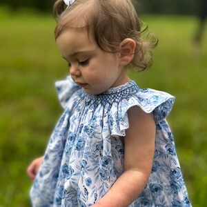 Baby Girl Mermaids Hand Smocked Pima Bishop Bubble main image 1