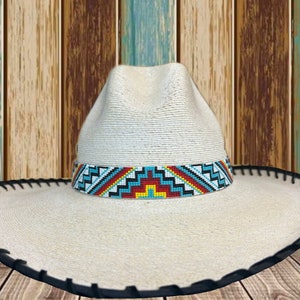 Southwest Beaded Aztec Hat Band