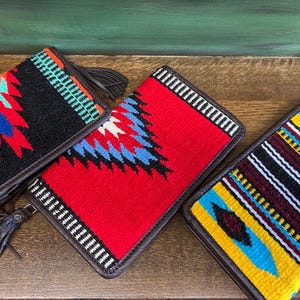 Carteras de lana tejida estilo suroeste para mujer