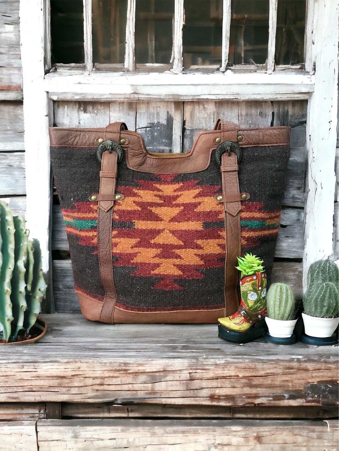 Woven Saddle Blanket Tote Bag the Alamo - Etsy