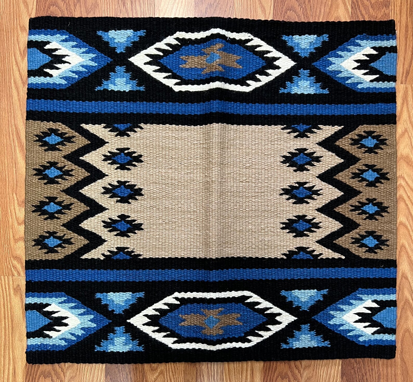 Woven Wool Saddle Blanket Montizuma Sage Blue Etsy