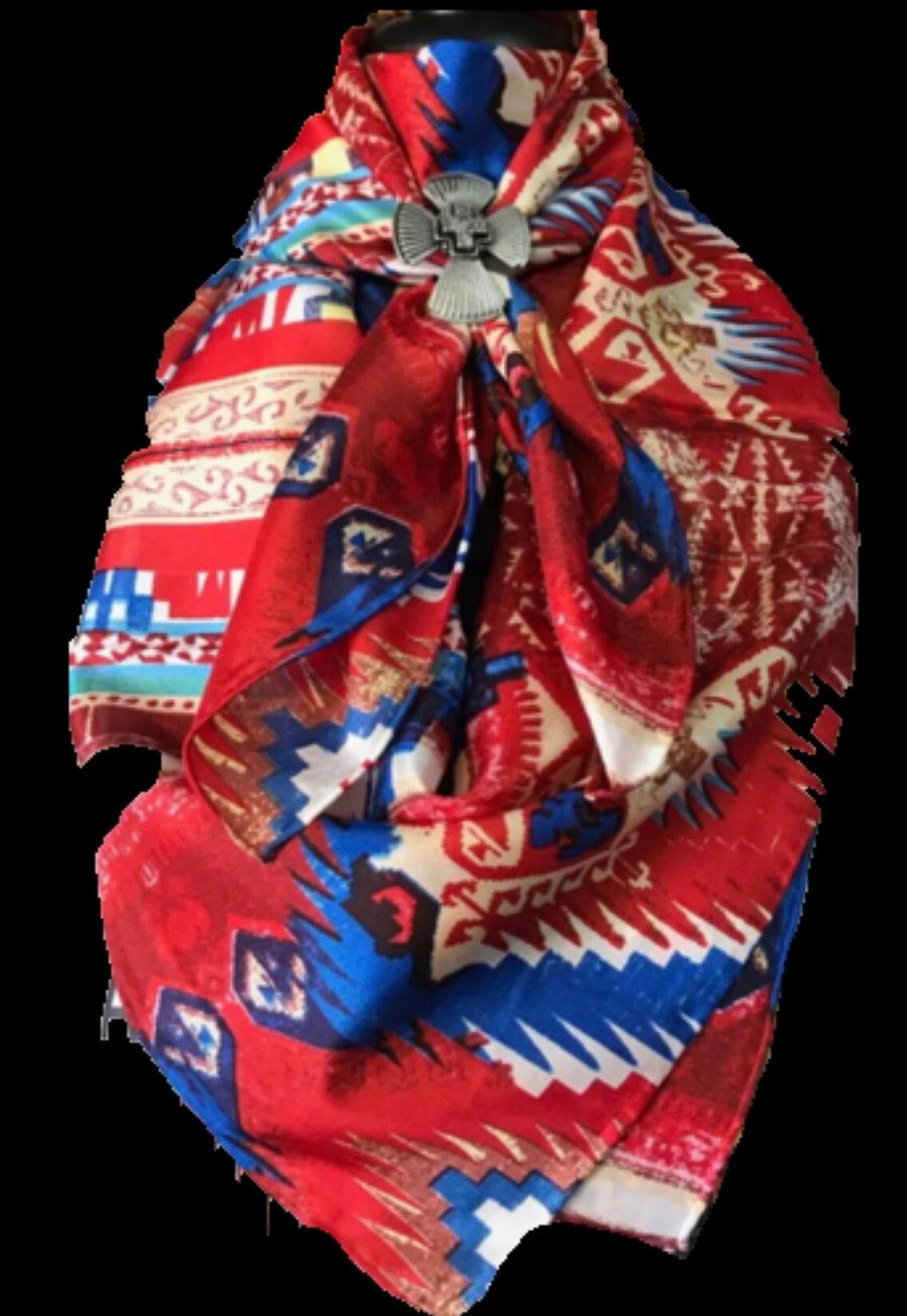 Silk Scarf Wild Rag Liberty Aztec - Etsy