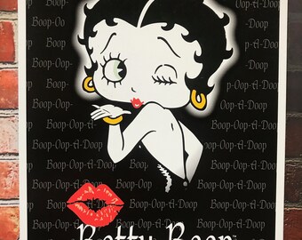 Betty Boop Soap soooo soft Details about   French Advertising Sign 