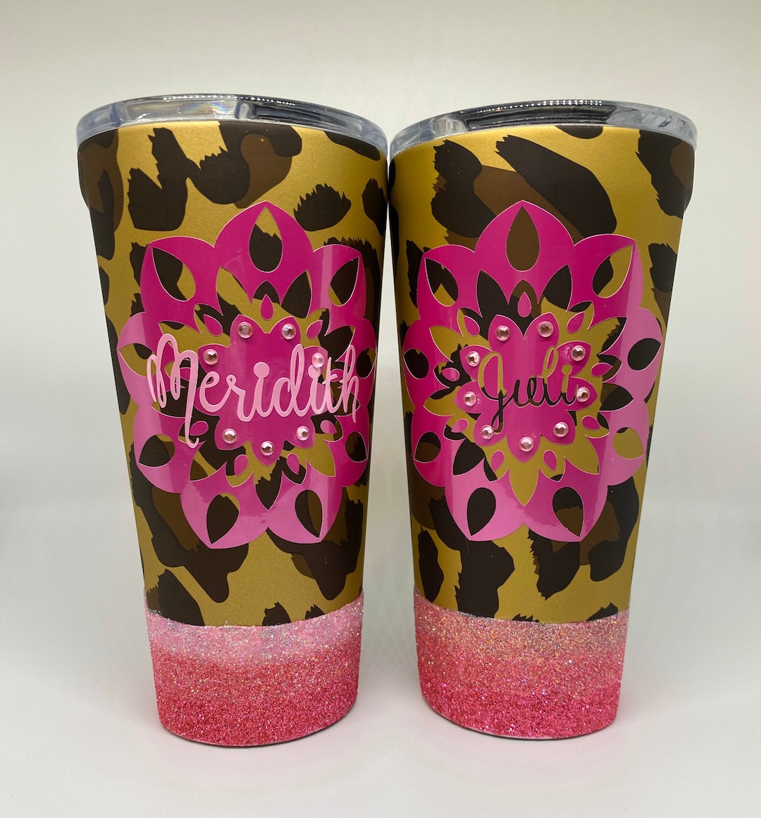 Pink Leopard Corkcicle 16oz Tumbler Etsy