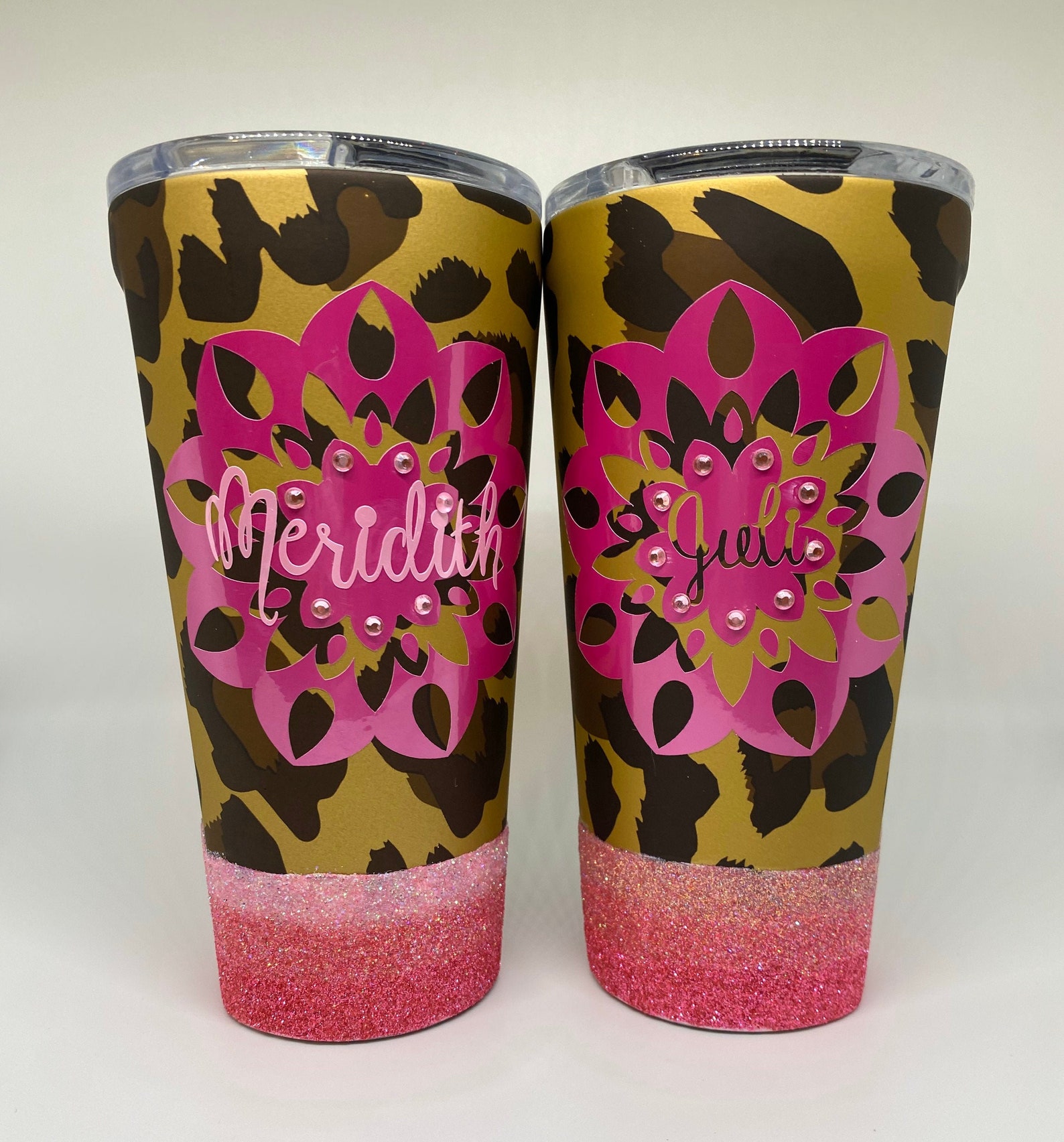 Pink Leopard Corkcicle 16oz Tumbler Etsy