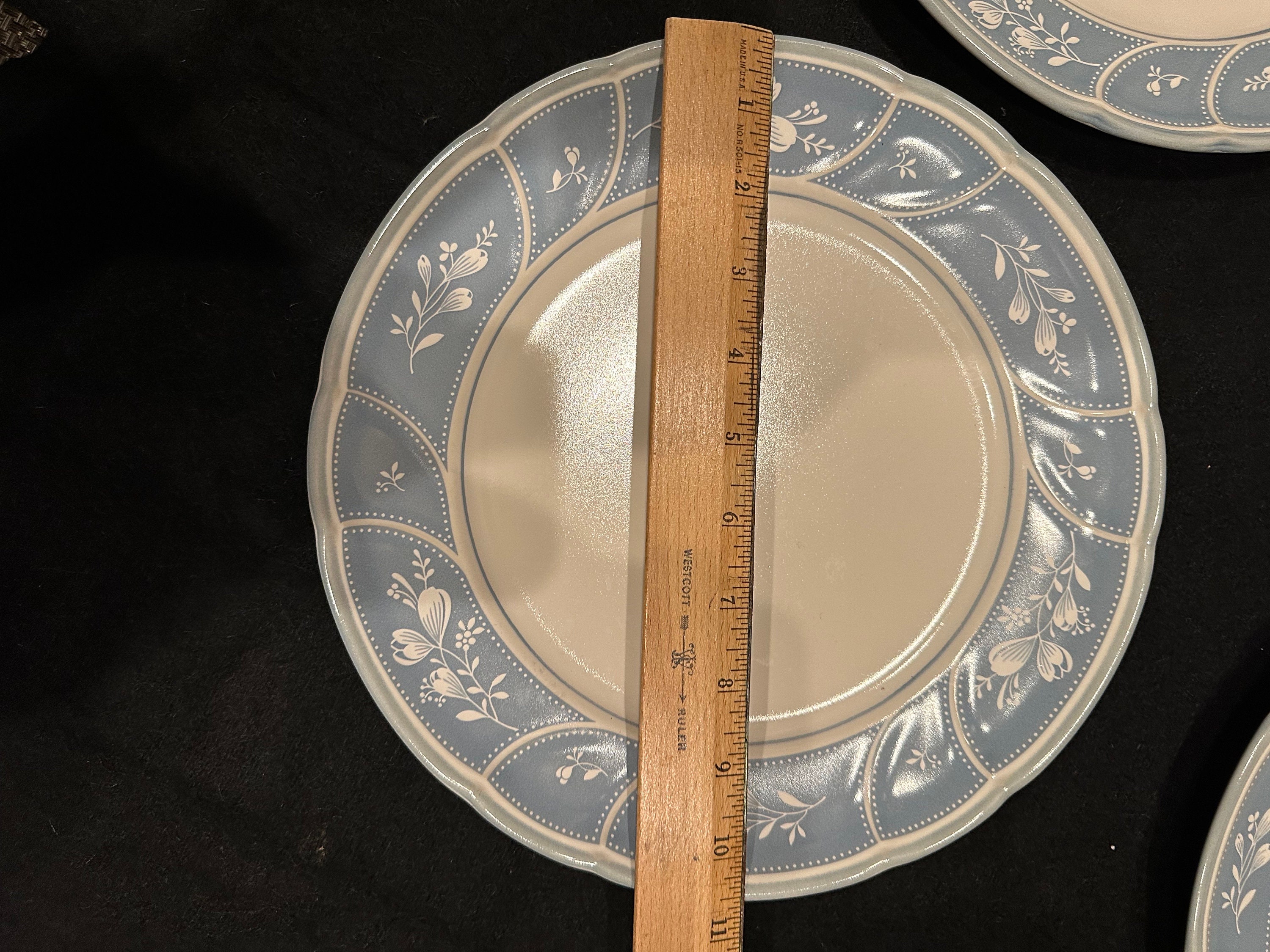 Four Sets Gorgeous NORITAKE Victory Blue 4 Piece Place