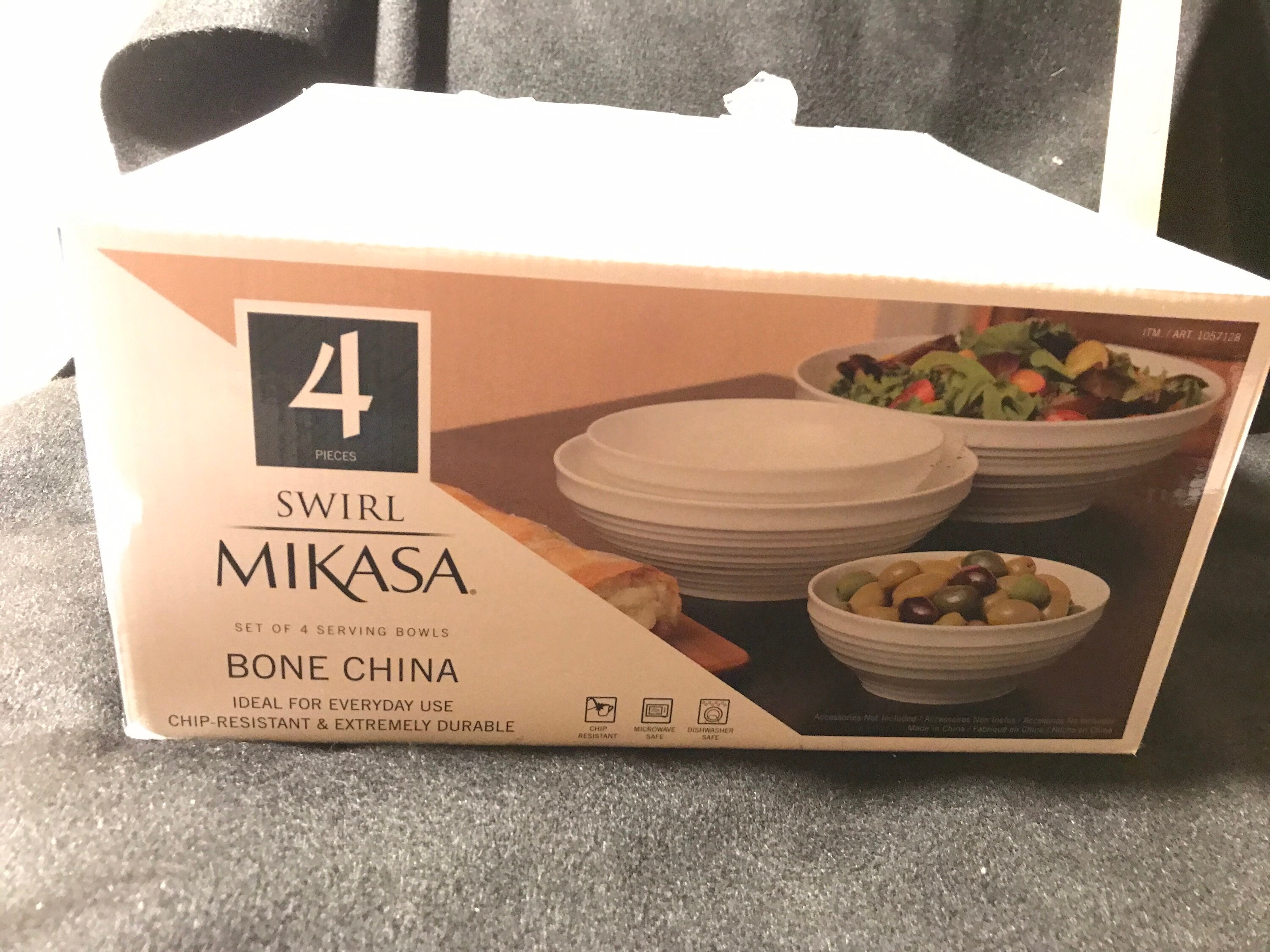 Mikasa Bone China Swirl White Serving Microwave and