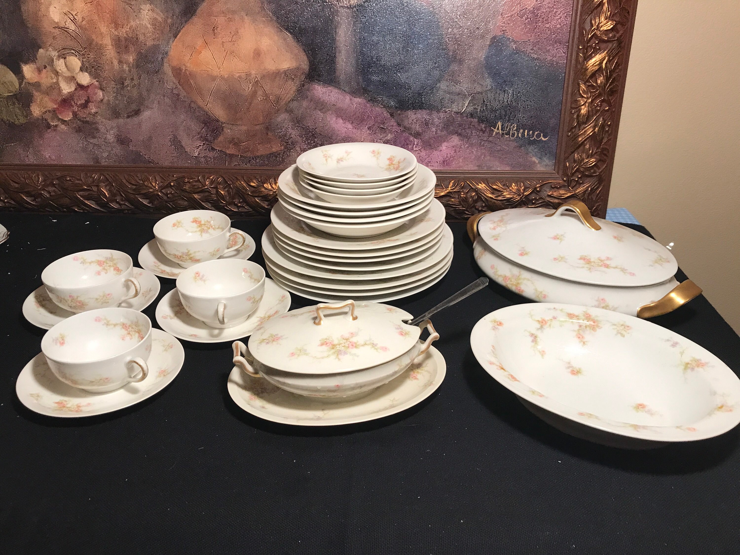 Vintage Theodore Haviland France Limoges Pink Spray Pattern 6 Etsy