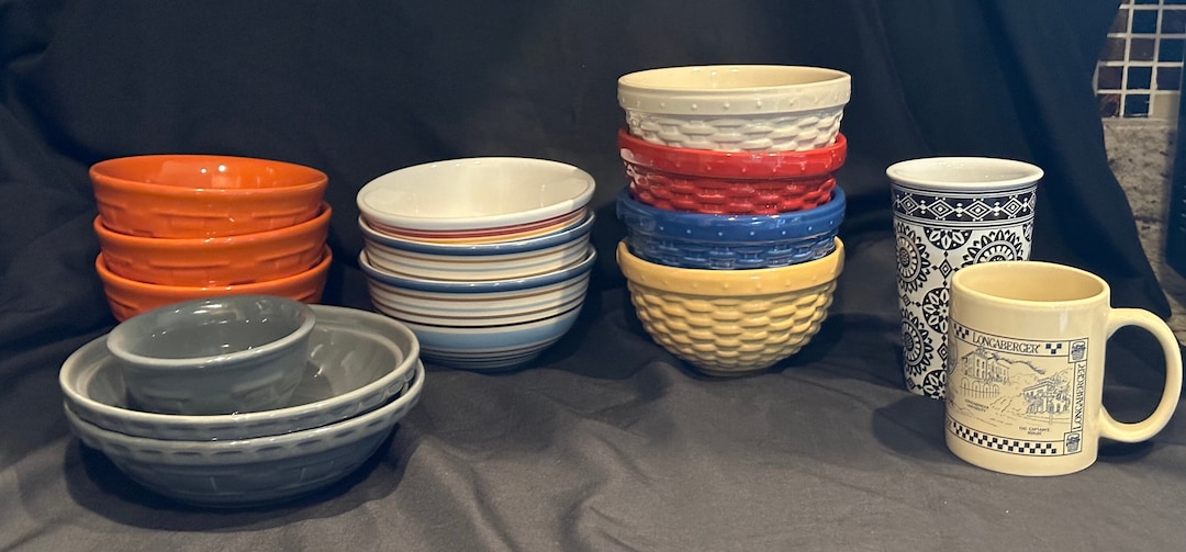 Longaberger Replacement Woven Reflections 5 All Purpose Bowls, Cabana