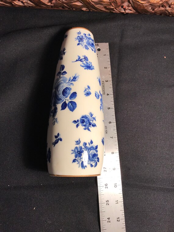Royal Porzellan Bavaria Vase KPM Handarbeit Echt Cobalt With Gold