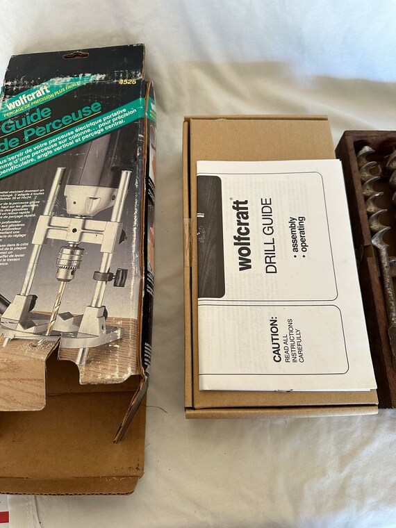 Wolfcraft Drill Guide Model No. 4525 Unused Unopened Item in Original Packaging. the Brass of Two Metal Rods Have Some Wear Due to Storage Etsy