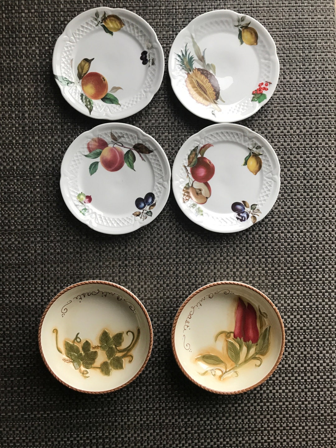 Plateau En Porcelaine Haute Porcelaine Creation Lourioux - Multicouleur - Made In France - Vintage