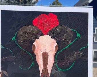 Ram skull Print