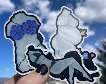 Lady statue sticker bundle
