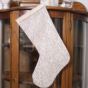 Vintage Farmhouse Christmas Stocking