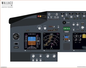 ボーイング 737-800 コックピット ポスター - クラシック スタンバイ