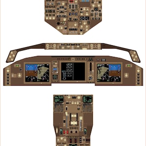 Boeing 767-300F Cockpit Poster (Digital Download) – Pilot Training Poster – Aviation Wall Art