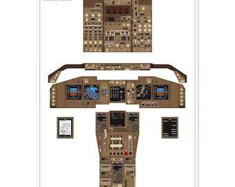Póster de familiarización con la cabina del Boeing 747-8F (impreso)