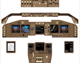 ミッチーページ Boeing 747-8F Cockpit Poster (digital Download) – Pilot Training