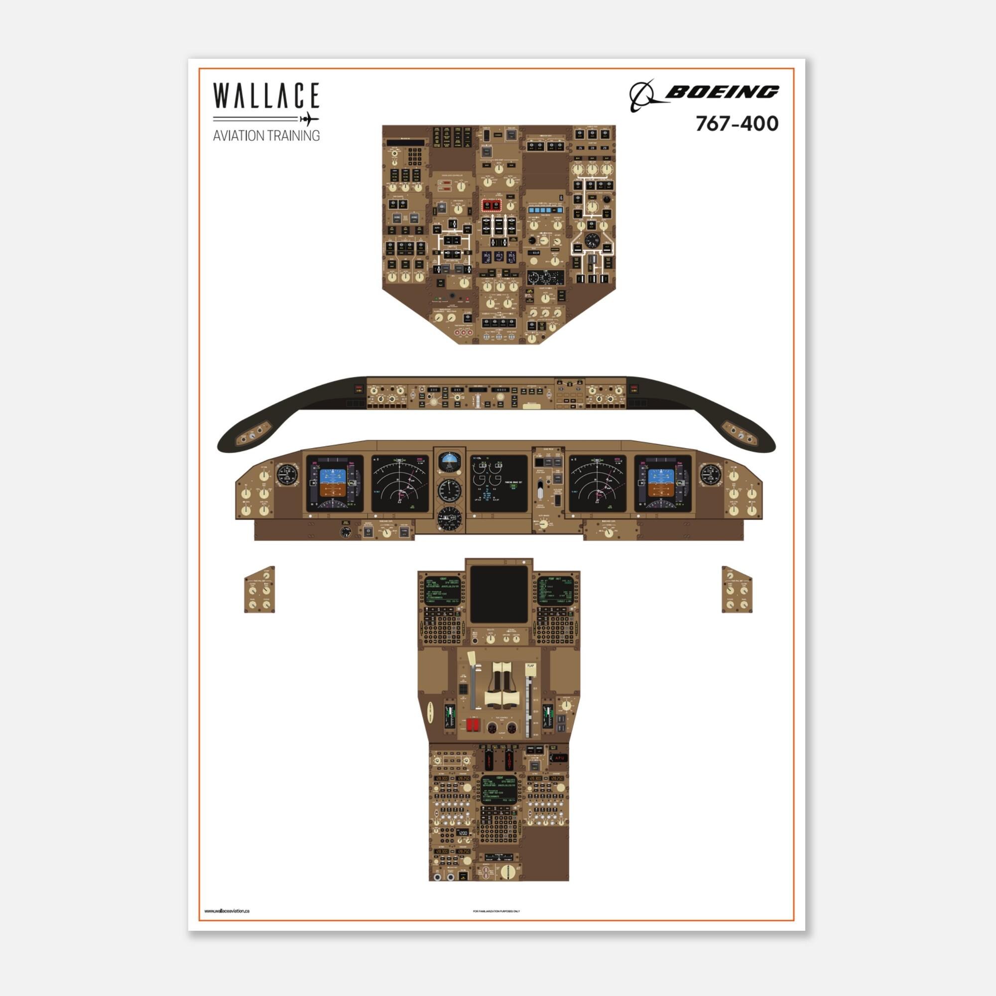 こゆみページ Boeing 767-400 Cockpit Familiarization Poster (printed) - Etsy
