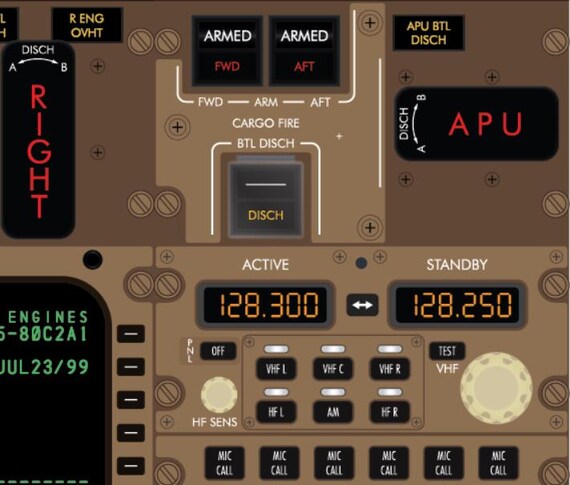 Boeing 767-400 Cockpit Familiarization Poster (printed) - Etsy