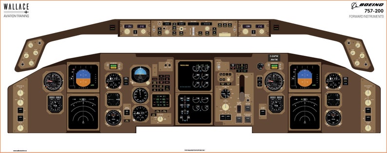 Boeing 757-200 Cockpit Familiarization Poster - Digital Full Scale 3 ...