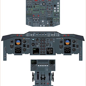 Airbus A300-600F Cockpit Poster (Digital Download) – Pilot Training Poster – Aviation Wall Art