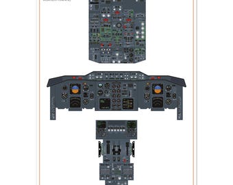 Póster de familiarización con la cabina del Airbus A300 (impreso)