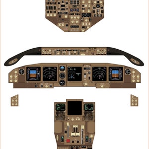 Boeing 767-400 Cockpit Poster (Digital Download) – Pilot Training Poster – Aviation Wall Art
