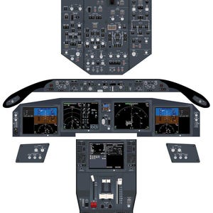 Boeing 777-9X Cockpit Poster (Digital Download) – Pilot Training Poster – Aviation Wall Art