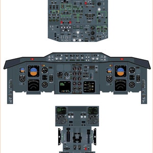 Airbus A300B4-600ST Beluga Cockpit Poster (Digital Download) – Pilot Training Poster – Aviation Wall Art