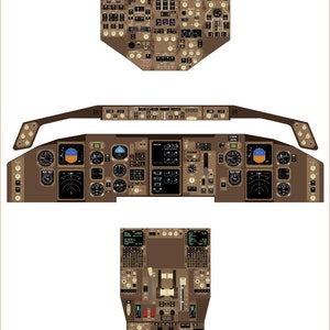 Boeing 767-300 Cockpit Poster (Digital Download) – Pilot Training Poster – Aviation Wall Art