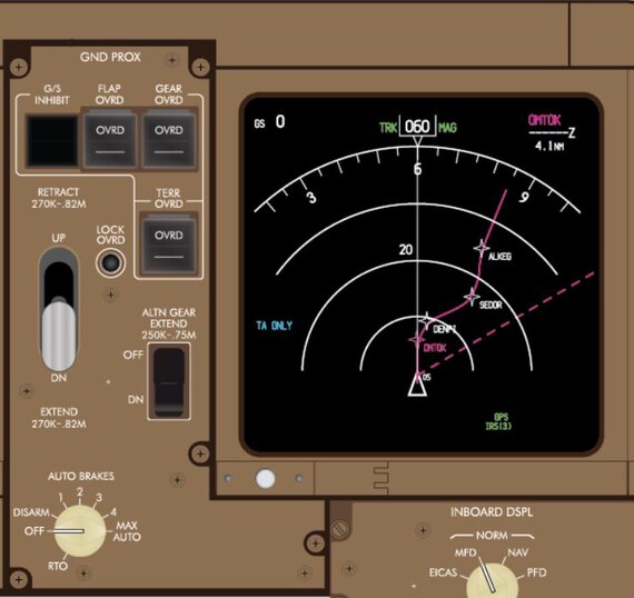 Boeing 767-400 Cockpit Poster (digital Download) – Pilot Training