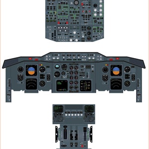 Airbus A310-300 Cockpit Poster (Digital Download) – Pilot Training Poster – Aviation Wall Art