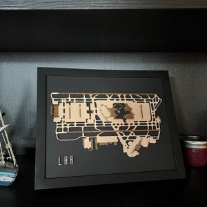 Plan en bois de l'aéroport - LHR