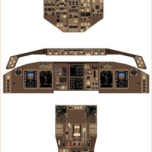 Boeing 757-200F Cockpit Poster (Digital Download) – Pilot Training Poster – Aviation Wall Art