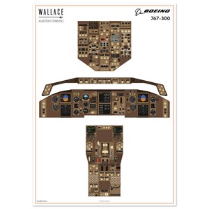 Póster de familiarización con la cabina del Boeing 767-300 (impreso) imagen 1