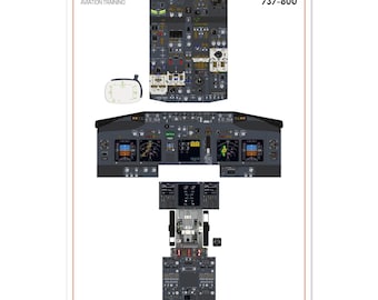 ボーイング 737-800 コックピット ポスター - B737NG コックピット
