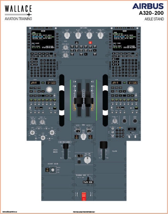 Airbus A320-200 Cockpit Familiarization Poster - Digital Full