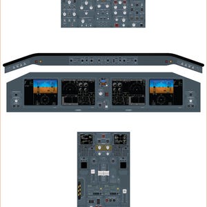 Embraer 195 E2 Cockpit Poster (Digital Download) – Pilot Training Poster – Aviation Wall Art