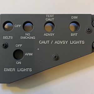 Q400 Caution and Advisory Lighs Panel
