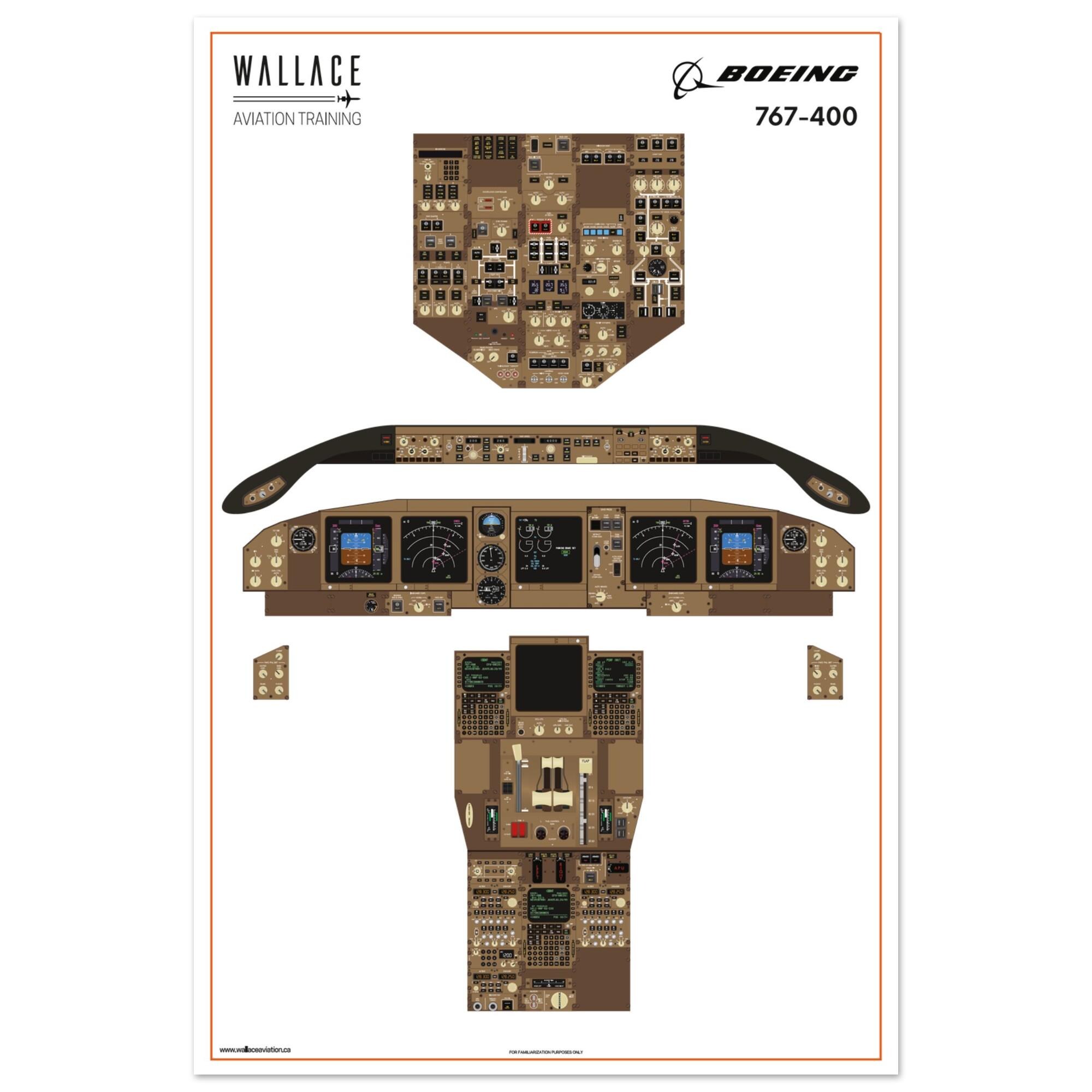 かほページ Boeing 767-400 Cockpit Familiarization Poster (printed) - Etsy