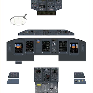 Bombardier Q400 Cockpit Poster (Digital Download) – Pilot Training Poster – Aviation Wall Art